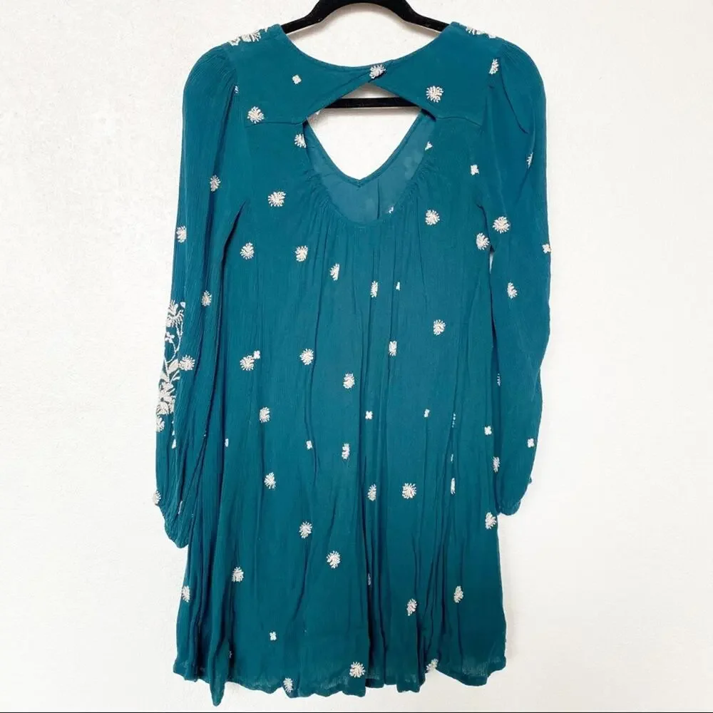 Free People Sweet Tennessee Embroidered Mini Dress Size XS